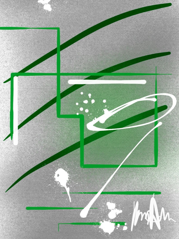 GREEN AND WHITE