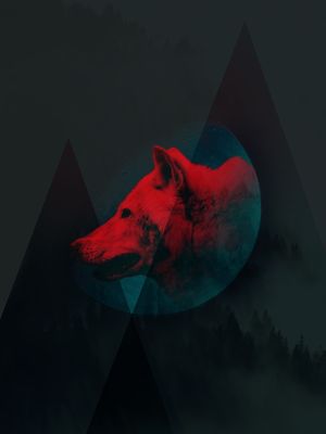 DARK RED WOLF