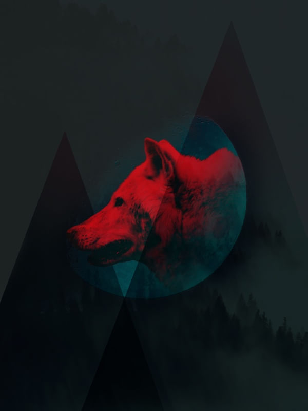 DARK RED WOLF
