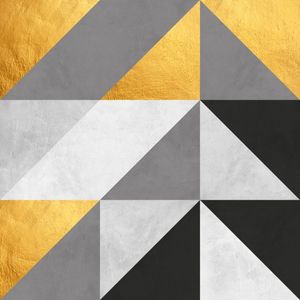 COMPOSIÇÃO GEOMÉTRICA E DOURADA XI