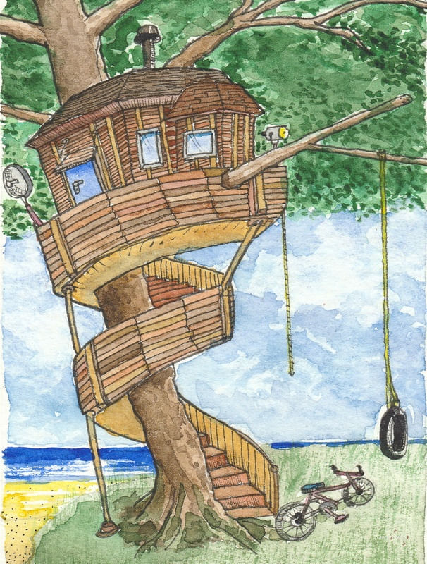 CASA NA ÁRVORE EM DOODLE