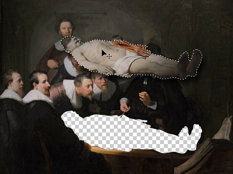 RECORTE DA ANATOMIA DE REMBRANDT