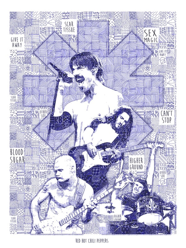 RED HOT CHILI PEPPERS ESFEROGRÁFICA