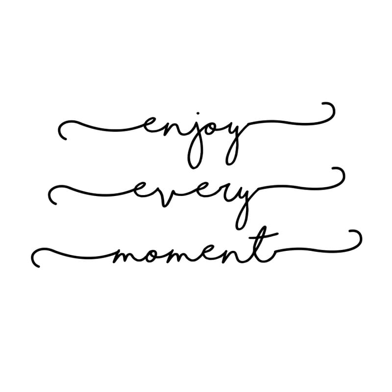 ENJOY EVERY MOMENT - HANDWRITING