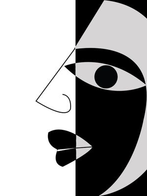 BLACK AND WHITE FACE