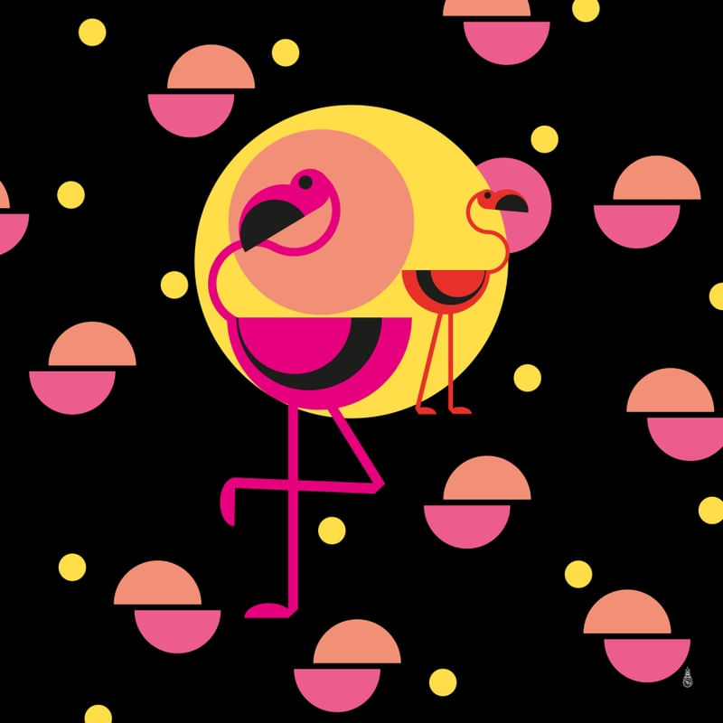FLAMINGOS GEOMÉTRICOS PL