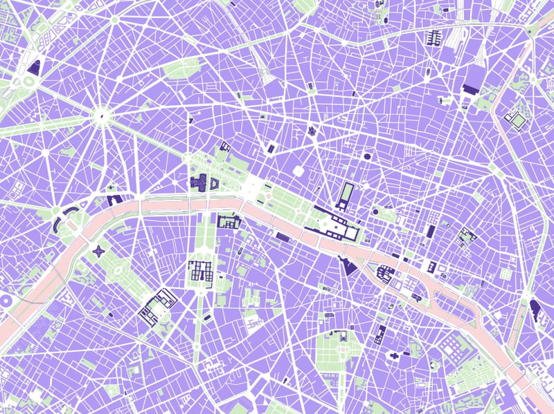 PARIS MAPA VIOLET