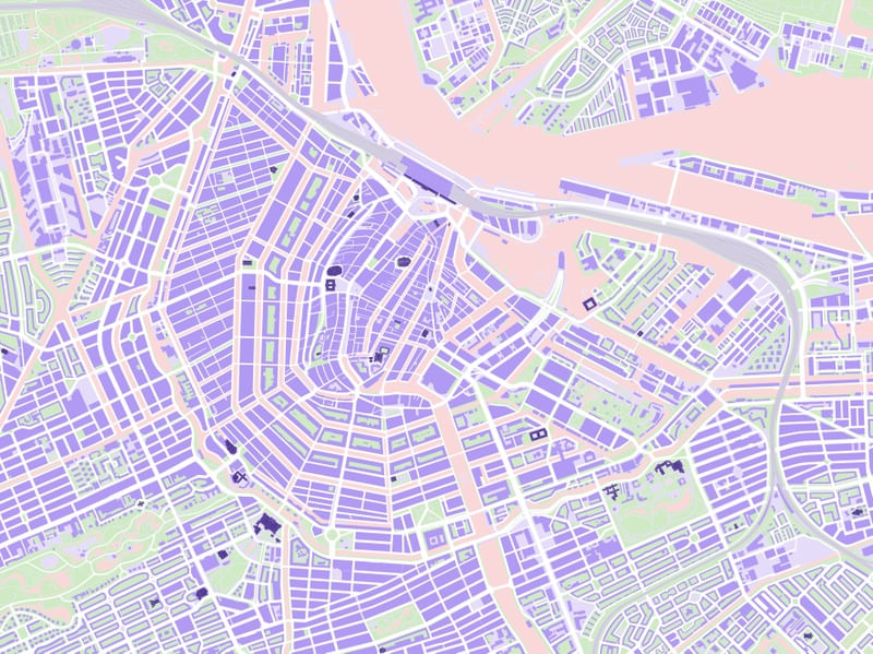 AMSTERDAM MAPA VIOLET