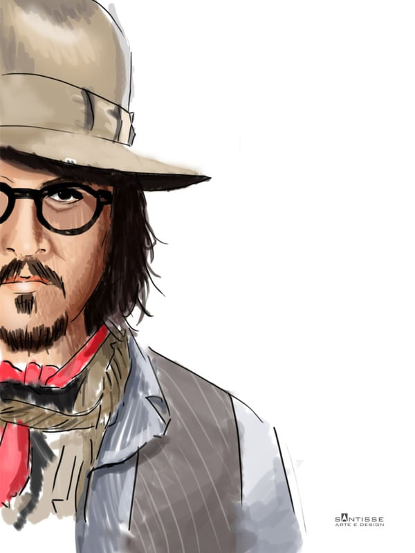 JOHNNY DEPP ILUSTRAÇÃO