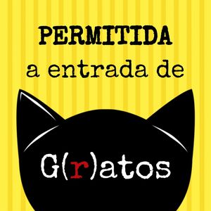PERMITIDA A ENTRADA DE G(R)ATOS - QUADRADO AMARELO LISTRADO