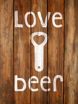 LOVE BEER WOOD