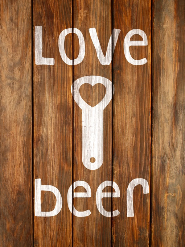 LOVE BEER WOOD