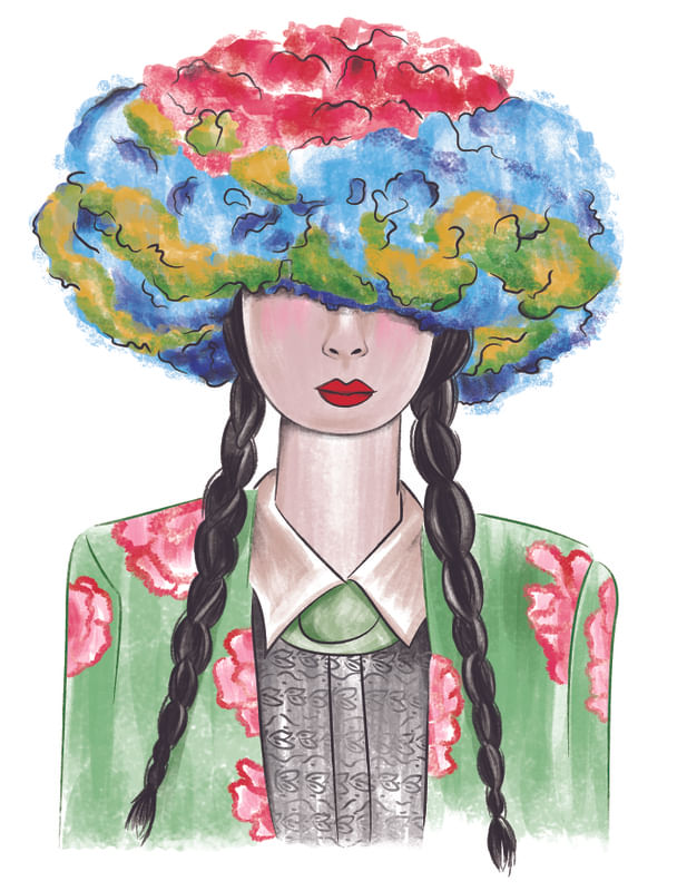 COLORFUL HAIR WOMAN