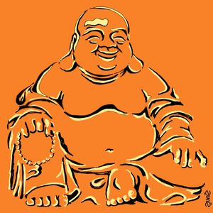 LAUGHING BUDDHA - LARANJA
