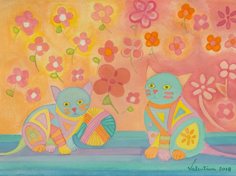 GATINHOS E FLORES