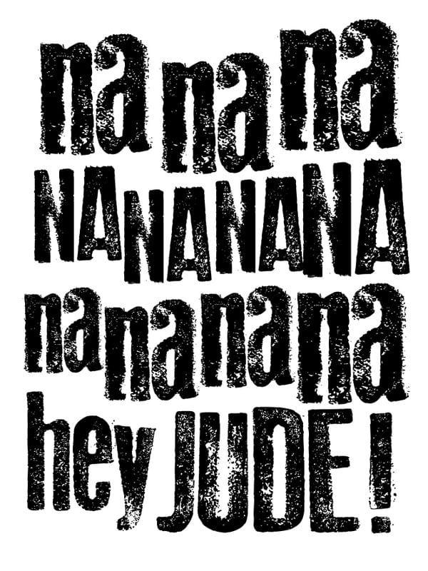 HEY JUDE FONT