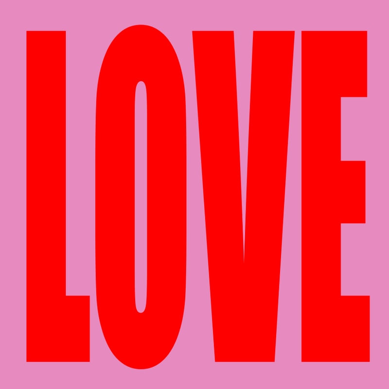 LOVE - ROSA E VERMELHO - WORDS COLORS