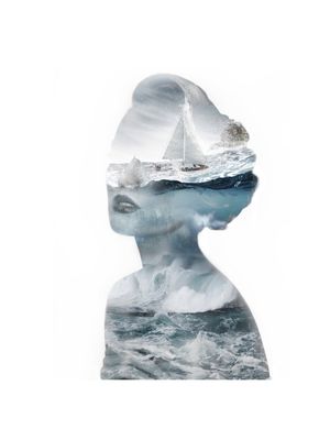 STORM. DOUBLE EXPOSURE PORTRAIT