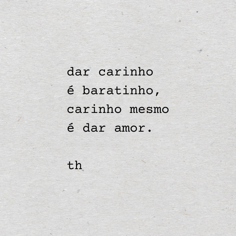 DAR CARINHO É BARATINHO
