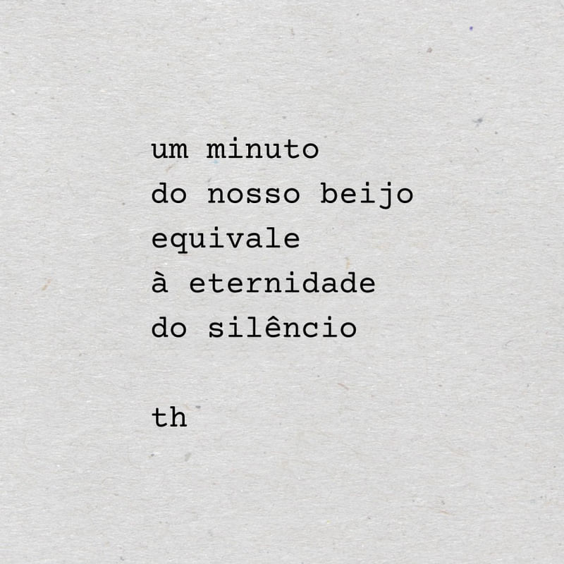UM MINUTO DO NOSSO BEIJO