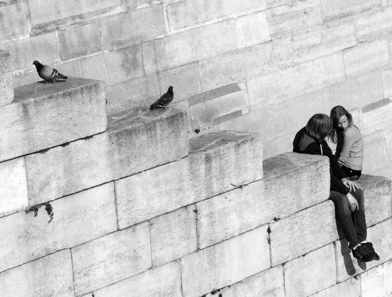 L'ESCALIER DES QUAIS DE LA SEINE - LES AMOUREUX