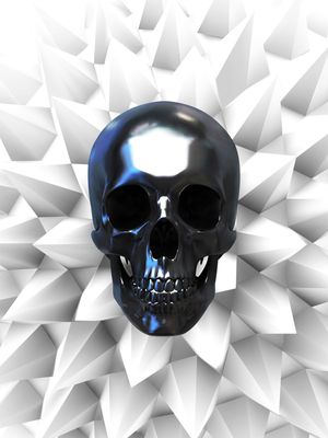 SKULL SPIKE BLACK