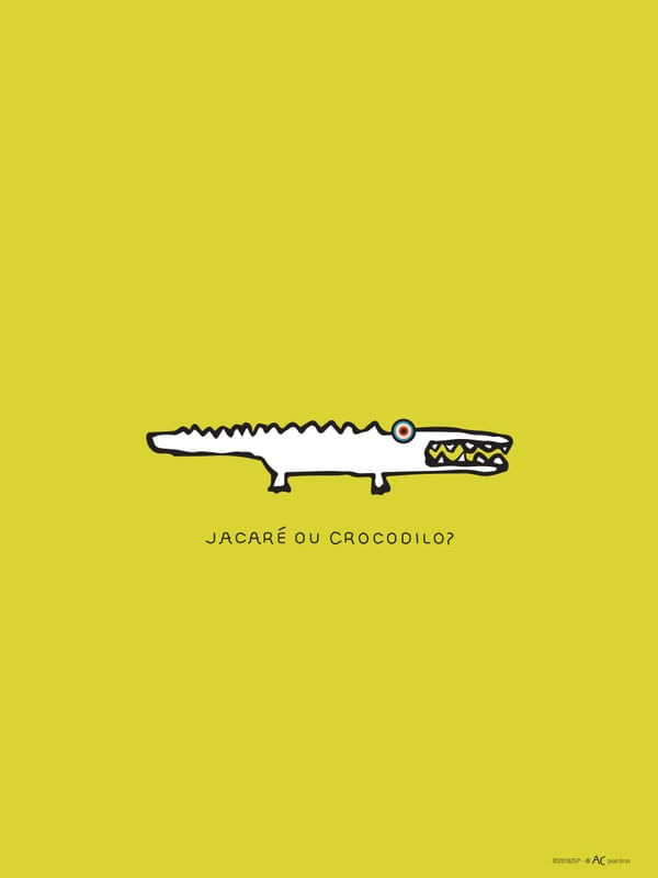 JACARÉ OU CROCODILO - AMARELO