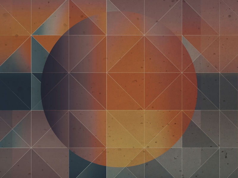 GEOMETRIC ORANGE PLANET