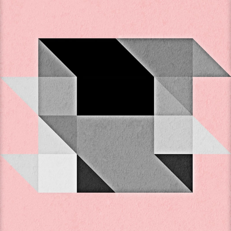 GEOMETRIA - PRETO E ROSÊ