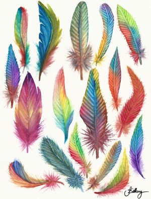 FEATHER WATERCOLOR