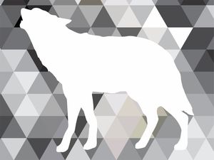 ABSTRACT WOLF BACK