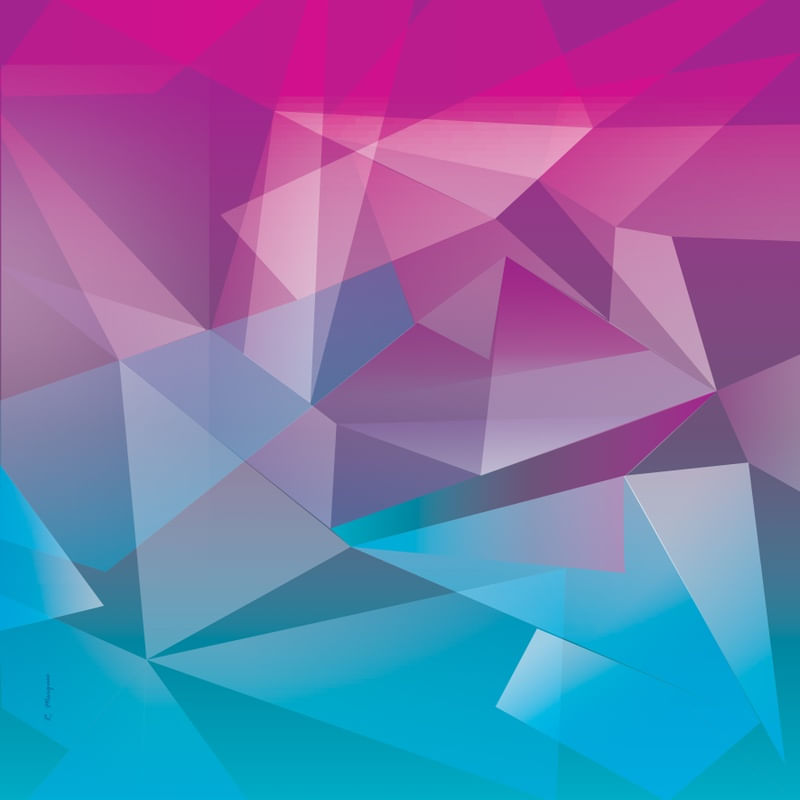 GEOMETRIC ROCK PINK AND BLUE