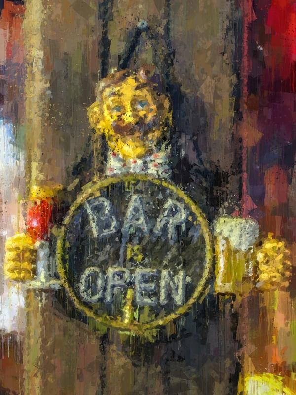 THE BAR IS OPEN