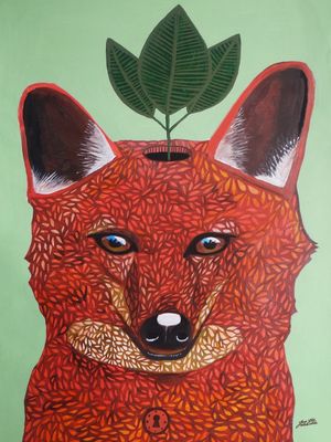 LOBO GUARÁ E A PLANTA