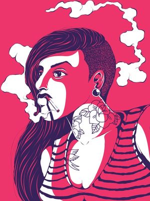 BAD STRIPED GIRL 01
