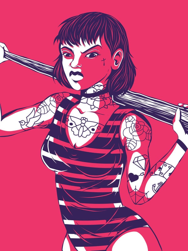 BAD STRIPED GIRL 03