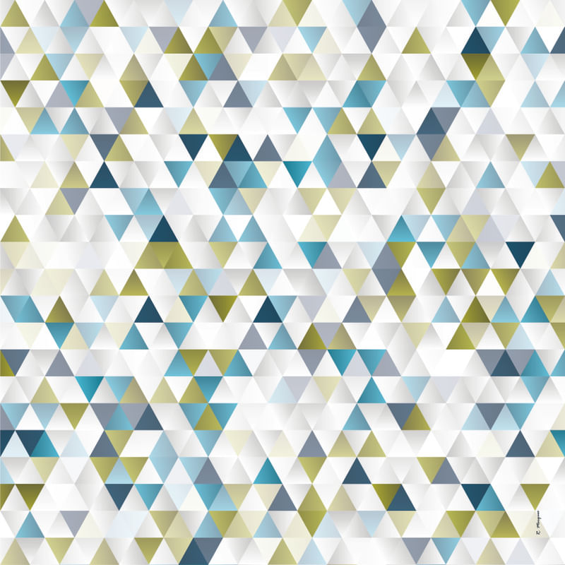 ABSTRACT TRIANGLE GREEN AND GOLD