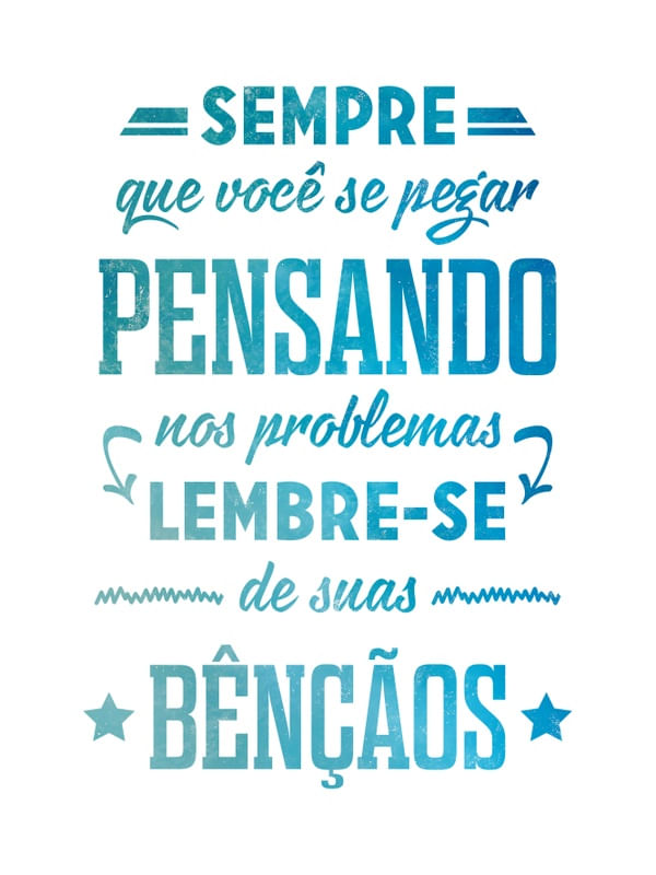 SUAS BENÇÃOS