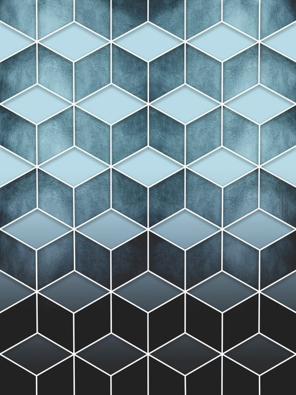 CUBES BLACK AND BLUE