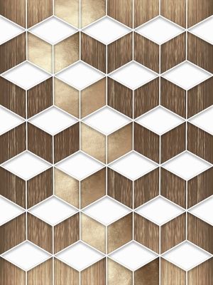 CUBES WHITE AND GOLD