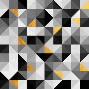 QUADRÍCULA PRETO BRANCO E OURO