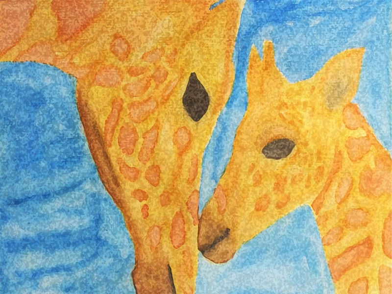 GIRAFAS MÃE E FILHA