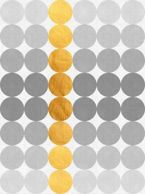 CÍRCULOS CINZA E OURO