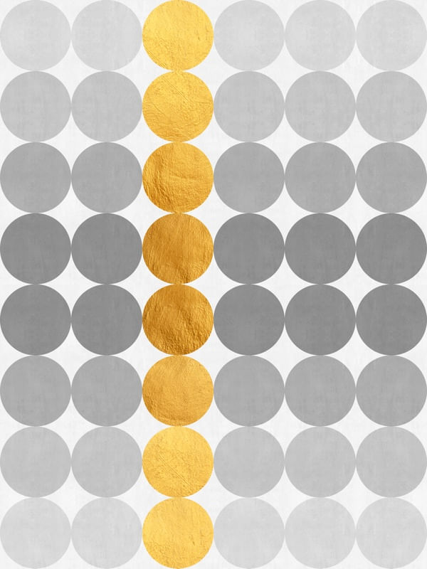 CÍRCULOS CINZA E OURO