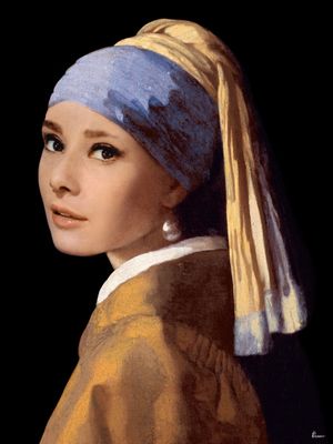 AUDREY COM BRINCOS DE PEROLA