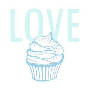 LOVE CUPCAKE BLUE