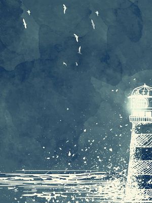LIGHTHOUSE AT NIGHT