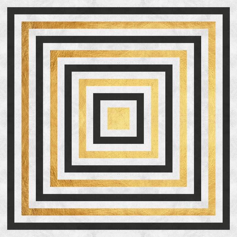ORTOGONAL PRETO E DOURADO I