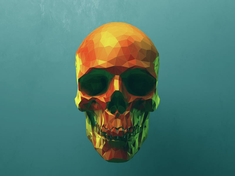 CAVEIRA COLORIDA VERMELHA 1