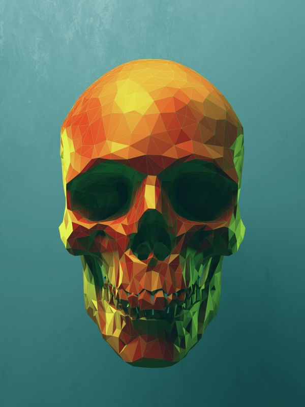 CAVEIRA COLORIDA VERMELHA 2